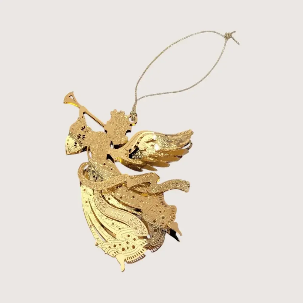 1999 Danbury Mint Gold Millennium Angel Ornament